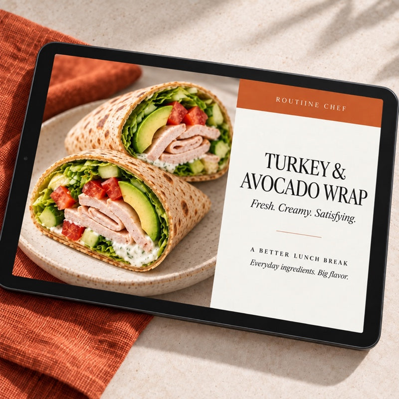 Routiine Chef — turkey avocado wrap