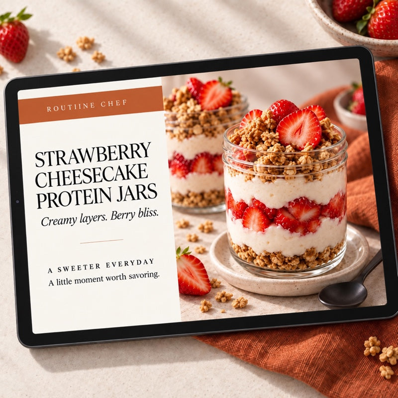 Routiine Chef — strawberry cheesecake jars