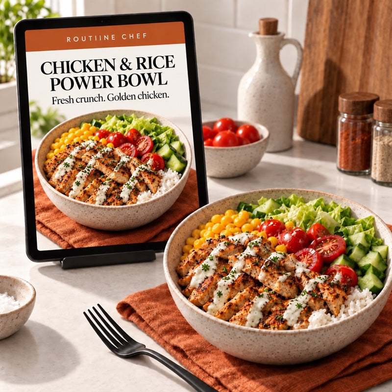 Routiine Chef — recipe in kitchen
